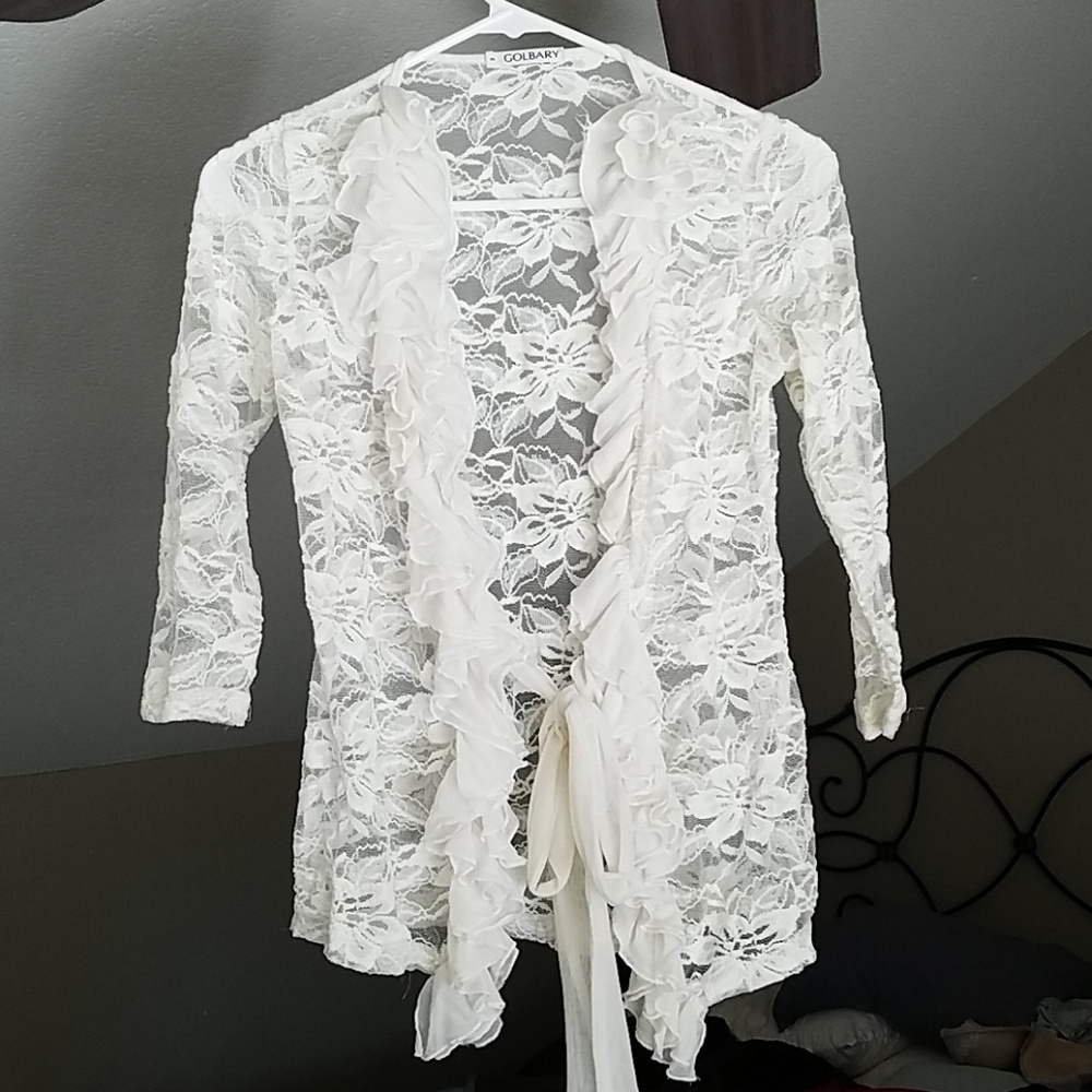 Lace cover up shawl sweater